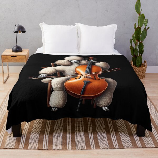Item preview, Poodle Playing Cello Player Dog Lover designed and sold by Kimberley King Art  King Art.
