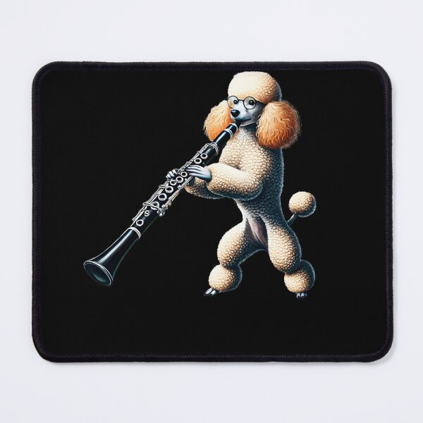 Item preview, Poodle Playing Clarinet Player Dog Lover designed and sold by Kimberley King Art King Art.