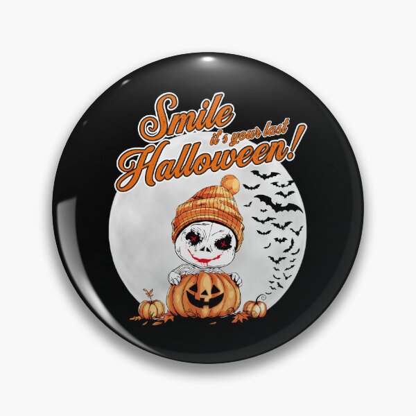 Item preview, Happy Halloween - little, cute and evil Halloween ghost designed and sold by Nana-and-Mo.