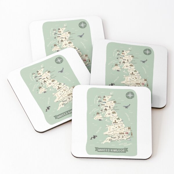 Item preview, Map of United Kingdom designed and sold by Those Pencil Shavings.