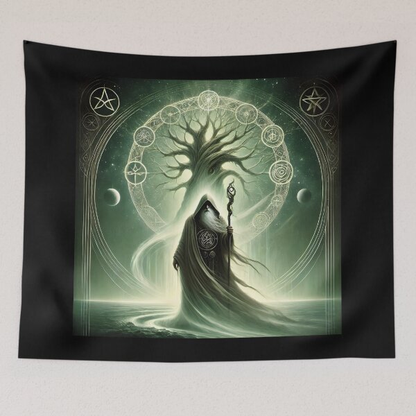 Item preview, "Odin and Yggdrasil – The World Tree of Norse Myth | Viking Art" designed and sold by Umbra666.
