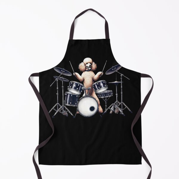 Item preview, Poodle Playing Drum Kit Player Dog Lover designed and sold by Kimberley King Art King Art.
