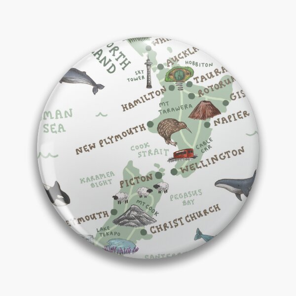 Item preview, Map of New Zealand designed and sold by Those Pencil Shavings.