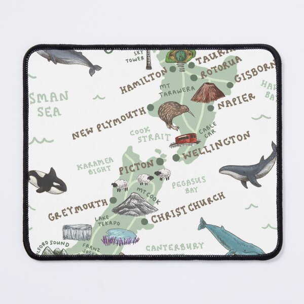 Item preview, Map of New Zealand designed and sold by Those Pencil Shavings.