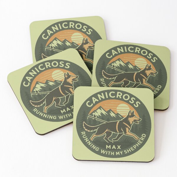 Item preview, Canicross – Running with My Shepherd Max Vintage Emblem Design designed and sold by Meandmyshop.