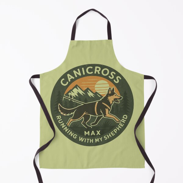 Item preview, Canicross – Running with My Shepherd Max Vintage Emblem Design designed and sold by Meandmyshop.