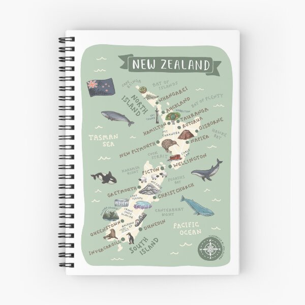 Item preview, Map of New Zealand designed and sold by Those Pencil Shavings.