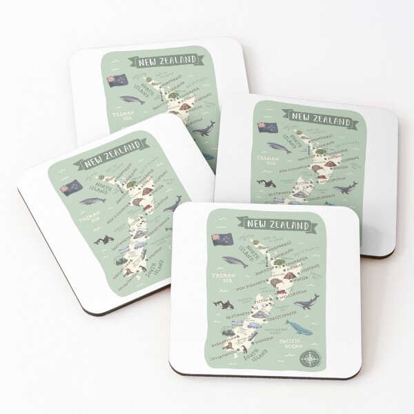 Item preview, Map of New Zealand designed and sold by Those Pencil Shavings.