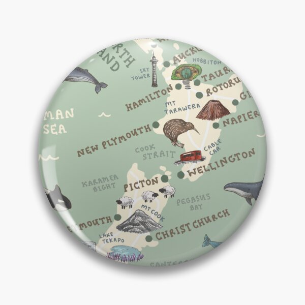 Item preview, Map of New Zealand designed and sold by Those Pencil Shavings.