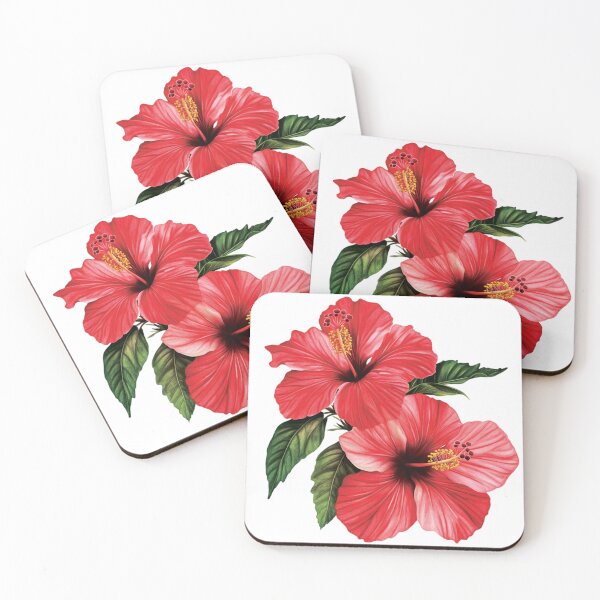 Item preview, Tropaeolum Floral Art - Vibrant Red Hibiscus - Inspired Botanical Design designed and sold by art lines.