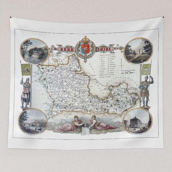 Item preview, Reprint of a vintage Berkshire, UK, Map designed and sold by JonDelorme.