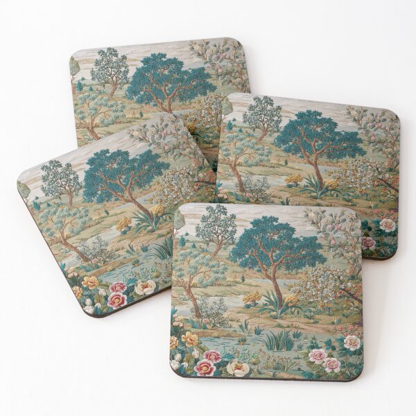 Item preview, Green Silk Embroidery Floral Tree Carpet designed and sold by GrinGalore.