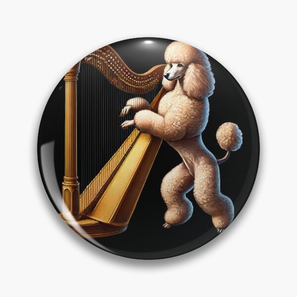 Item preview, Poodle Playing Harp Player Dog Lover designed and sold by Kimberley King Art  King Art.