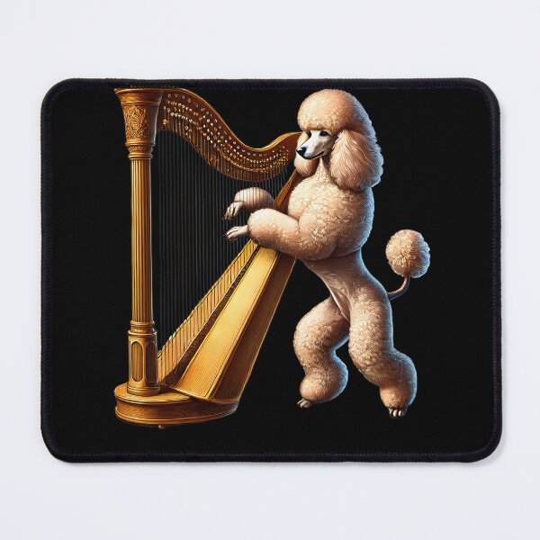 Item preview, Poodle Playing Harp Player Dog Lover designed and sold by Kimberley King Art King Art.