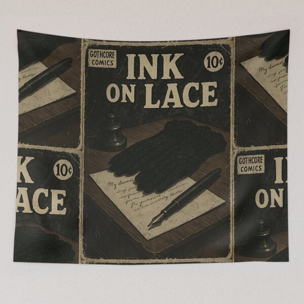 Item preview, Victorian Gothic: Ink on lace designed and sold by bapupa.