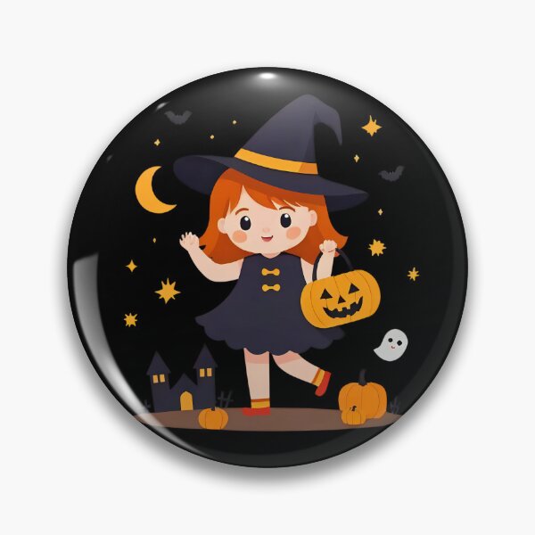 Artikelvorschau, Hexe Halloween Kawaii Zeichentrickfigur – Entzückende gruselige Chibi Illustration entworfen und verkauft von Whisky1111.