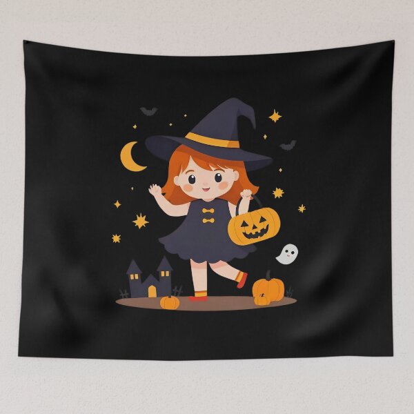 Item preview, Witch Halloween Kawaii Cartoon Character – Adorable Spooky Chibi Illustration designed and sold by Whisky1111.