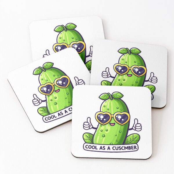Item preview, Cool as a Cucumber – Kawaii Food Pun Cute Pickle Design designed and sold by SketchOnScreen.