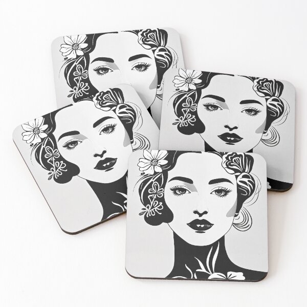 Item preview, Floral Noir Portrait designed and sold by Lizetteh.