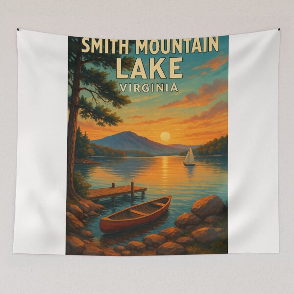 Item preview,  Smith Mountain Lake Sunset Virginia Dock View designed and sold by Places On Earth.