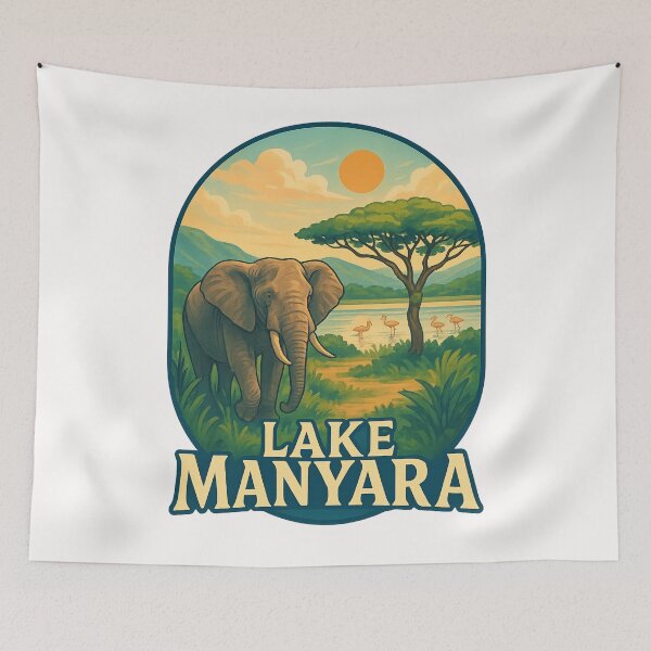 Item preview, Lake Manyara Elephant Scene Tanzania designed and sold by Places On Earth.