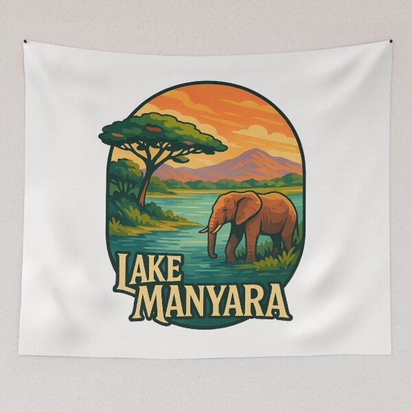 Item preview, Lake Manyara Elephant and Sunset Tanzania designed and sold by Places On Earth.