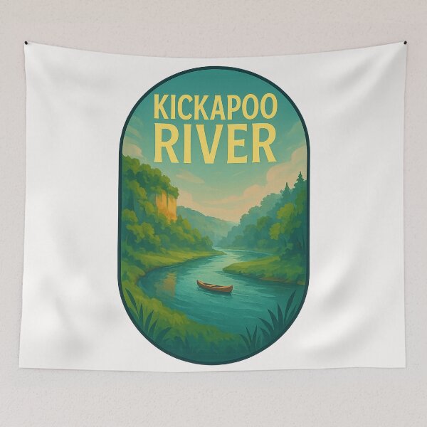 Item preview, Kickapoo River Canoe Wisconsin Blufflands designed and sold by Places On Earth.