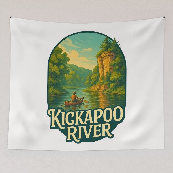 Item preview, Kickapoo River Canoeing Wildcat Mountain Wisconsin designed and sold by Places On Earth.