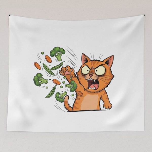 Item preview, Send Help Cat and vegetable  designed and sold by lacarvene.