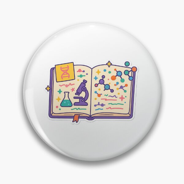Item preview, Science schoolbook with microscope and molecule drawings, isolated png transparent designed and sold by dvoevnore.