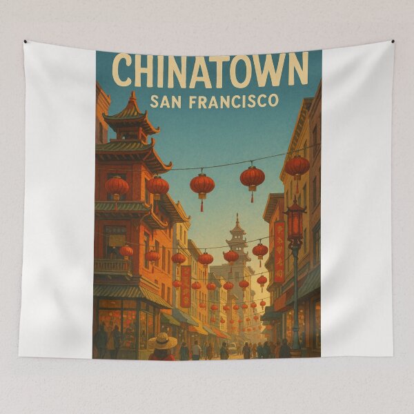 Item preview, Chinatown San Francisco Lantern Street View designed and sold by Places On Earth.