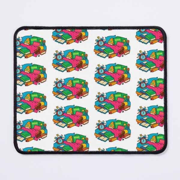 Item preview, Back to school concept with books and alarm clock on bed, maximalist style. Isolated on transparent background designed and sold by dvoevnore.