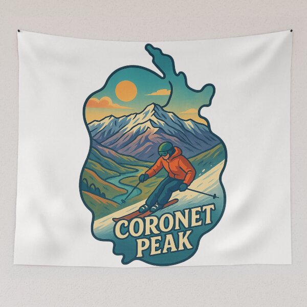 Item preview, Coronet Peak Skiing South Island New Zealand designed and sold by Places On Earth.