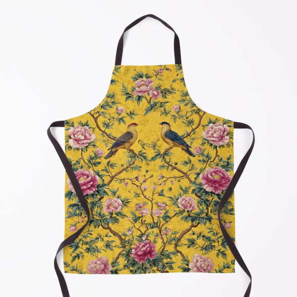 Item preview, Yellow Silk Birds Peonies Carpet designed and sold by GrinGalore.