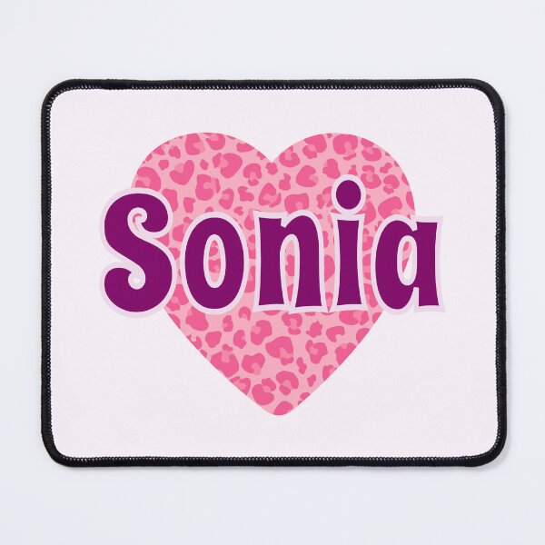 Item preview, Sonia Name Pink Leopard Heart designed and sold by Jeallan Designs.