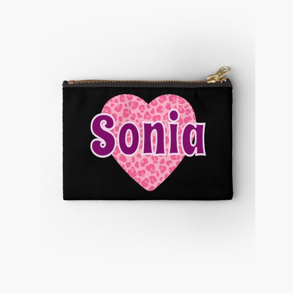 Item preview, Sonia Name Pink Leopard Heart  designed and sold by Jeallan Designs.