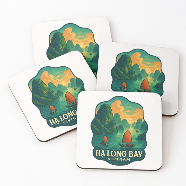 Item preview, Ha Long Bay Sunset Boats Vietnam designed and sold by Places On Earth.