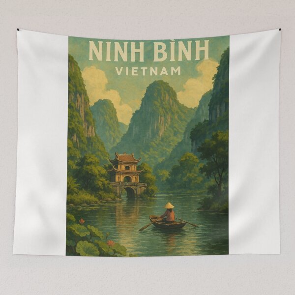 Item preview, Ninh Binh Pagoda River View Vietnam designed and sold by Places On Earth.