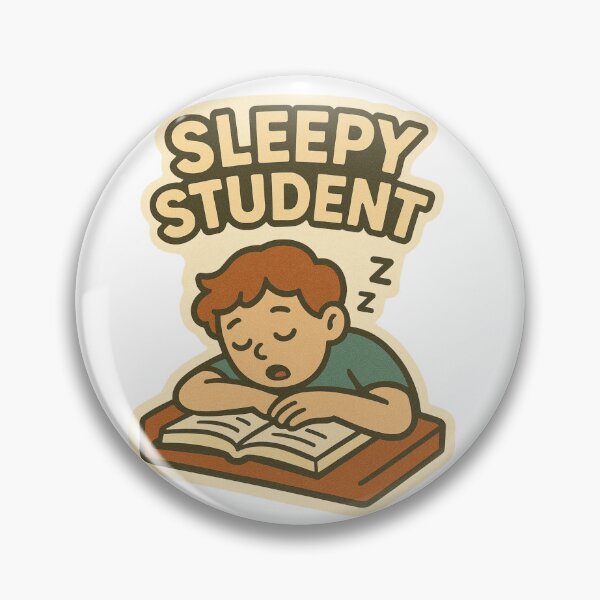Item preview, Sleepy Student Retro Study Sticker designed and sold by efsinazenn.