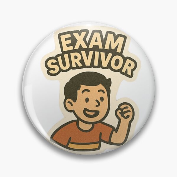 Item preview, Exam Survivor Retro Student Sticker designed and sold by efsinazenn.