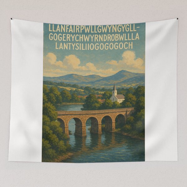 Item preview, Llanfairpwllgwyngyll Stone Bridge North Wales designed and sold by Places On Earth.