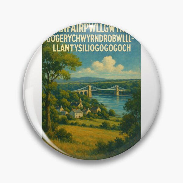 Item preview, Llanfairpwllgwyngyll Menai Strait Countryside View designed and sold by Places On Earth.