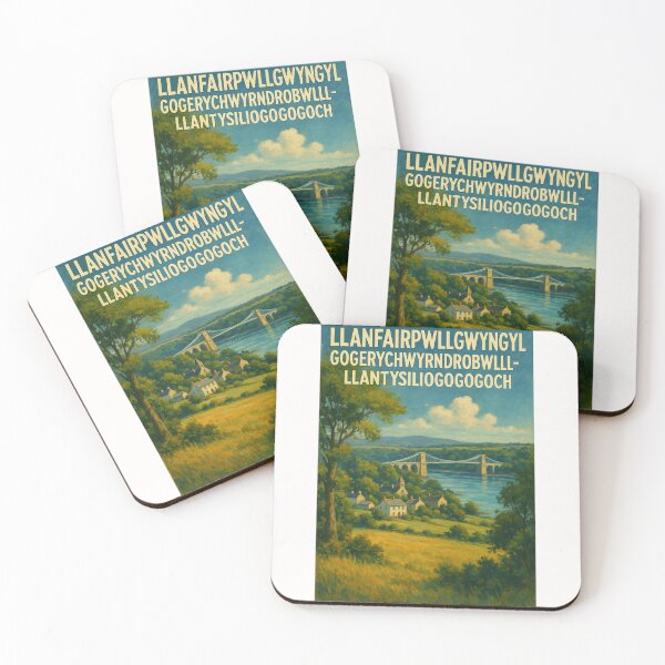 Item preview, Llanfairpwllgwyngyll Menai Strait Countryside View designed and sold by Places On Earth.