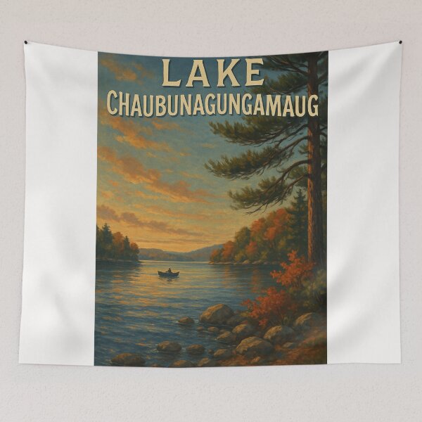 Item preview, Lake Chaubunagungamaug Autumn View Massachusetts designed and sold by Places On Earth.