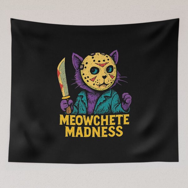 Item preview, Meowchete Madness: Slasher Cat Unleashed designed and sold by teevoxx.