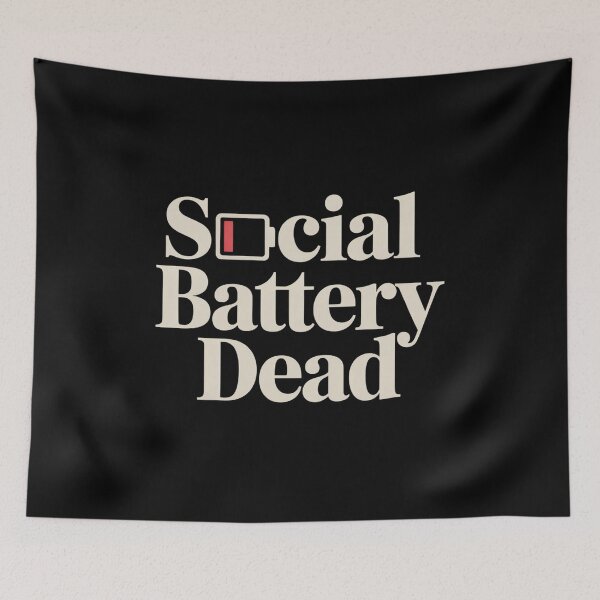 Item preview, Social Battery Dead designed and sold by SignumShop.