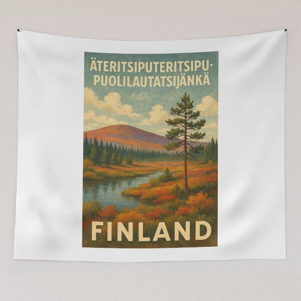 Item preview, Äteritsiputeritsipu-Puolilautatsijänkä Finland Autumn Landscape designed and sold by Aryabek.