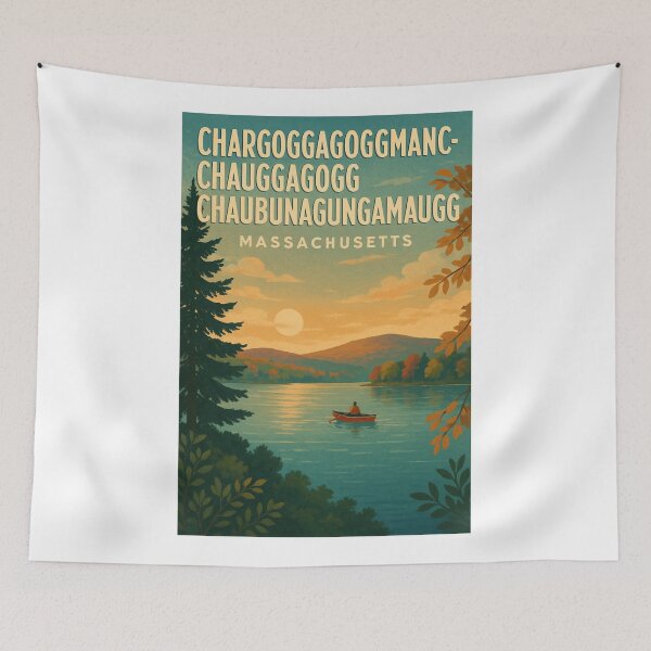 Item preview, Lake Chargoggagoggmanchauggagoggchaubunagungamaugg Sunset Massachusetts designed and sold by Aryabek.