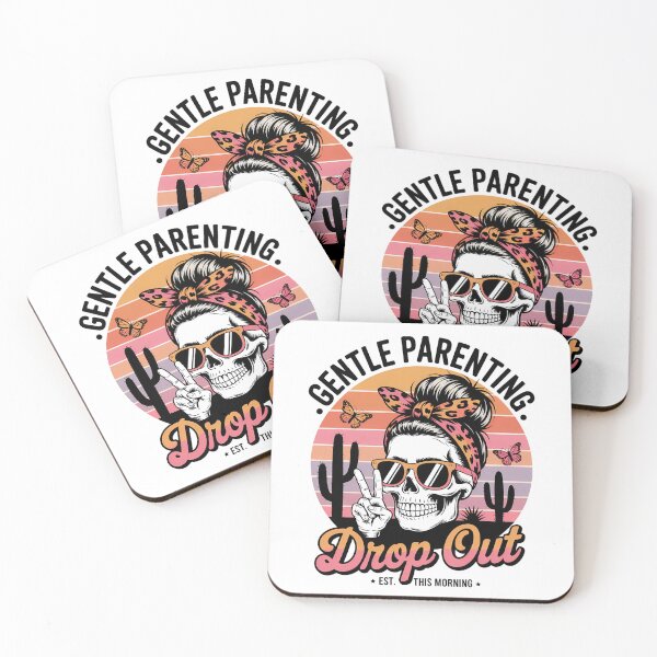 Item preview, Funny Mom Skeleton – Gentle Parenting Drop Out Retro Sunset Design designed and sold by Inked Imagery Emporium.
