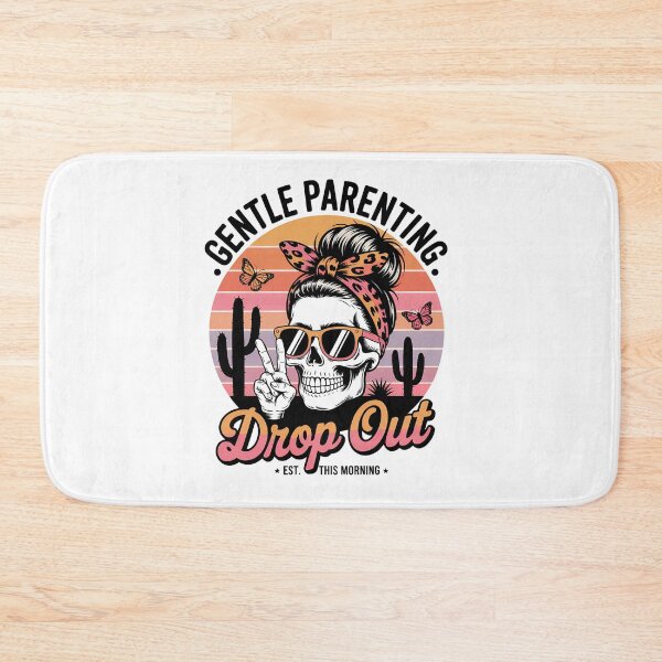 Item preview, Funny Mom Skeleton – Gentle Parenting Drop Out Retro Sunset Design designed and sold by Inked Imagery Emporium.